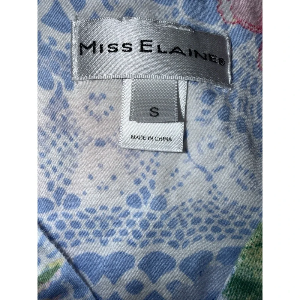 Vintage Floral Cotton Nightgown House Coat Dress‎ Miss Elaine Small Nursing Home
